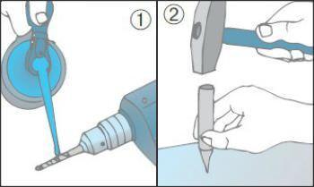 Preparazione del trapano per la foratura